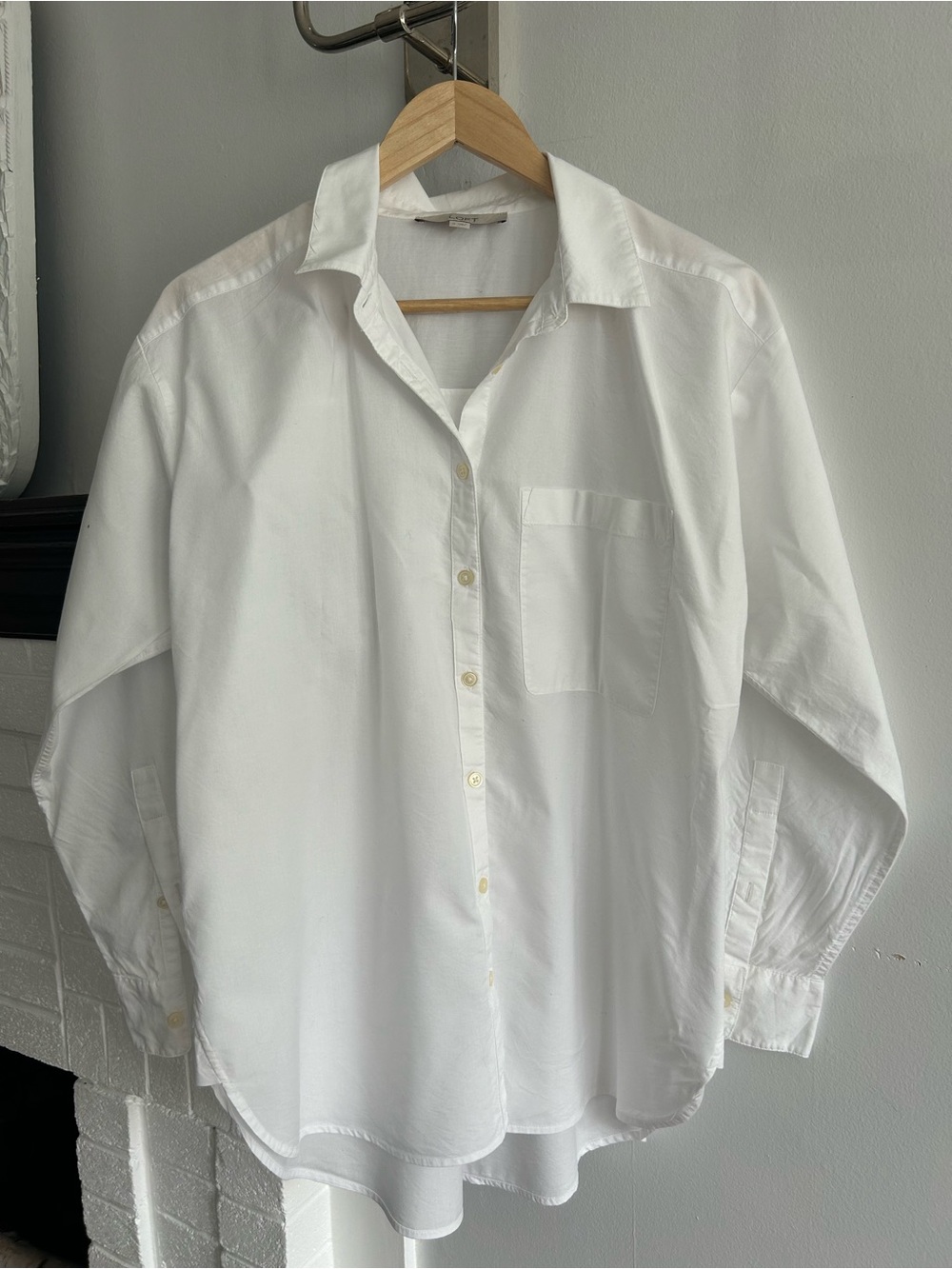 LOFT White Button-Down Shirt